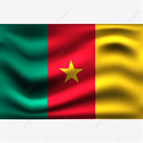 Waves D Vector Cameroon Flag Waving D Illustration Cameroon Flag