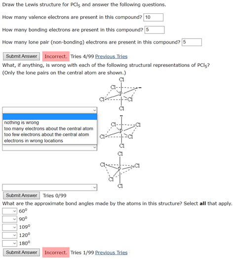 Solved Draw The Lewis Structure For Mathrm PCl 5