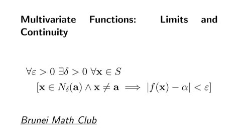 Multivariate Functions Limits And Continuity Youtube