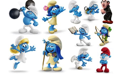 Download wallpapers Smurfs, The Lost Village, 2017, 4k, all characters ...