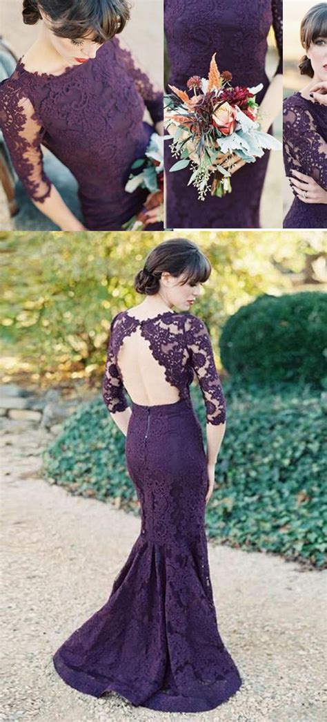 Lace Purple Bridesmaid Dresses Fashion Trend