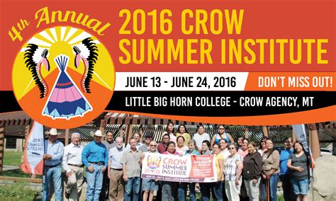 Crow Summer Institute 2016 - Have you registered? - Crow Language