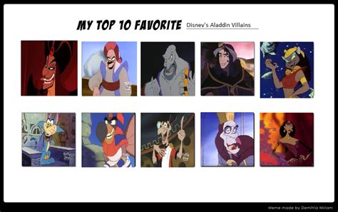 Top Favorite Disney Aladdin Villains by Hillygon on DeviantArt