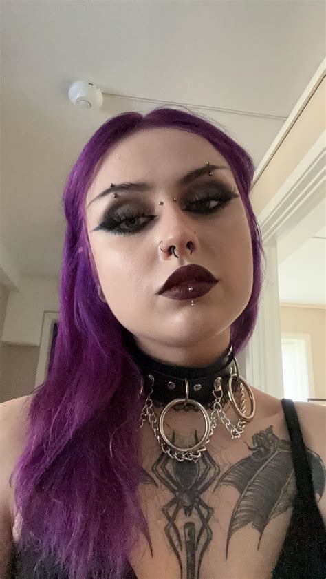 Purple lipstick on my Goth face : r/UnconventionalMakeup