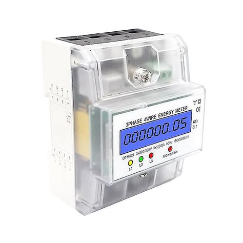 Drei Phase 4 Draht Energiezähler 220 380V 5 80A Energieverbrauch Kwh