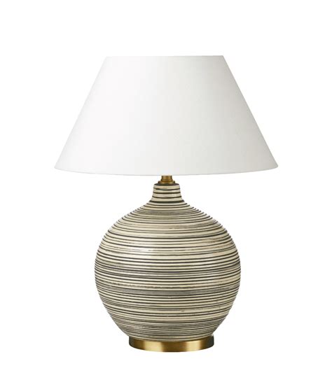 Duffy Ceramic Table Lamp Charcoalcream Oka Us