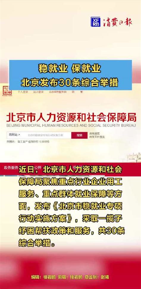 稳就业 保就业 北京发布30条综合举措就业北京市新浪新闻