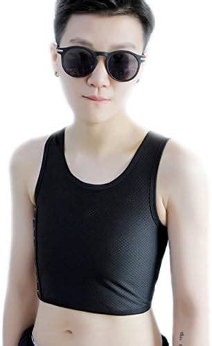 Baronhong Tomboy Trans Lesbian Mesh Chest Binder Plus Size Short Tank