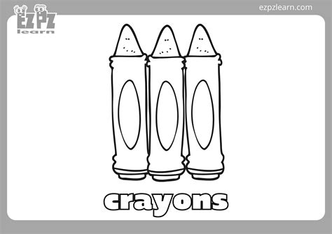 Crayons Coloring Page - Ezpzlearn.com