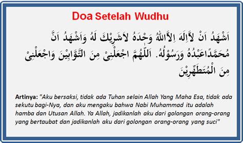 Doa Setelah Wudhu Lengkap Dengan Latin Dan Artinya Doa Harian Islami