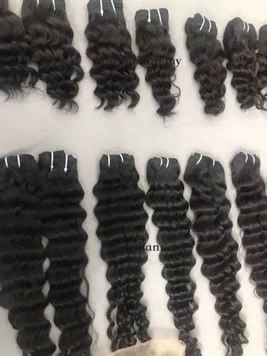 Raw Hairs Black Loose Curly Unprocessed Remy Temple Hair For Personal