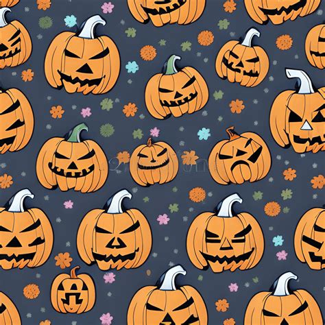 Halloween Pumpkin Pattern Vector Graphic · Creative Fabrica