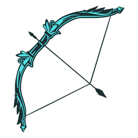 Archery Blue Ornamental Bow And Arrow Png Design Archery Bows Arrow