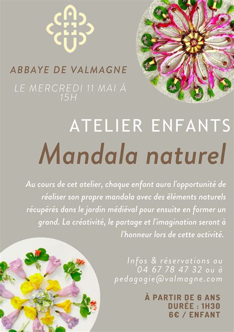 Atelier Enfants Le Mandala Naturel Abbaye De Valmagne