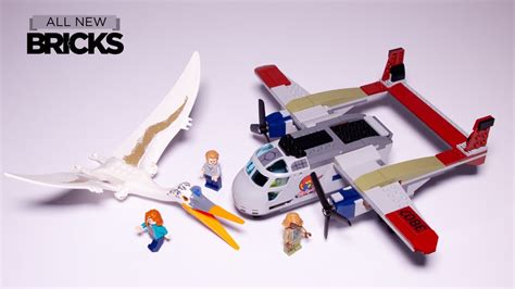 Lego Jurassic World Quetzalcoatlus Plane Ambush Speed Build Youtube