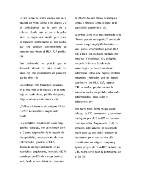 La Espondilitis Anquilosante Y Mhc Pdf