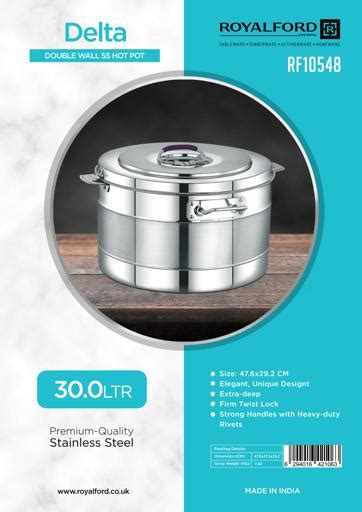 Delta Stainless Steel Hot Pot Ltr