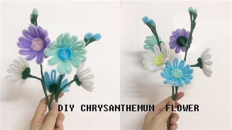 How to make chrysanthemum flower with pipe cleaners Hướng dẫn làm hoa