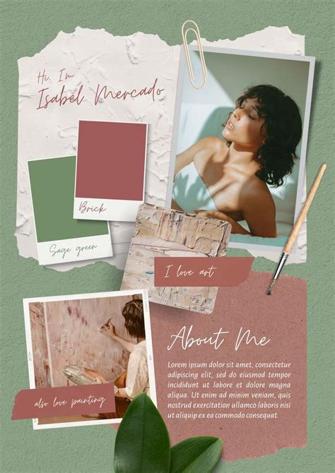 All About Me Profile Introduction Cv Canva Template Collage Design