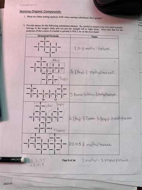 Chem Naming Organic Compounds Am I Even Remotely Correct