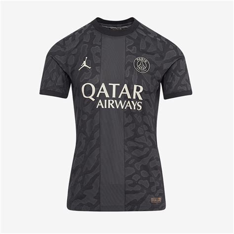 Maillot Third Jordan X Psg 23 24 Dri Fitadv Match Ss Anthracite Noir Pierre Vêtements