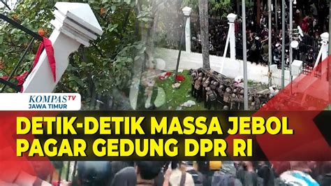 Memanas Massa Aksi Tolak Revisi Uu Pilkada Jebol Pagar Samping Gedung