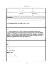 SU NSG WK Soap WK Docx SOAP NOTE Name M E Date Time Age Sex Female