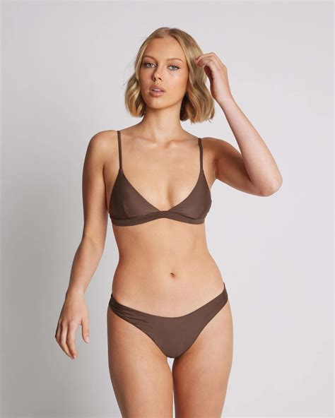 Shop Rhythm Classic Bralette Bikini Top In Choc Fast Shipping Easy