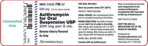 Dailymed Azithromycin Powder For Suspension