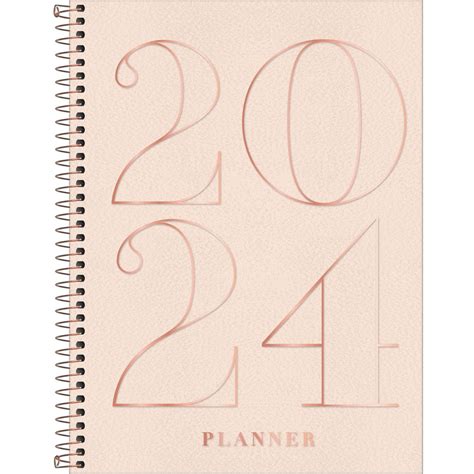 Planner Executivo Espiral X Cm Vanilla Rosa Claro Sortido