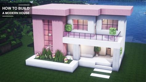 A Pink House Is Shown With The Words How To Build A Modern House In