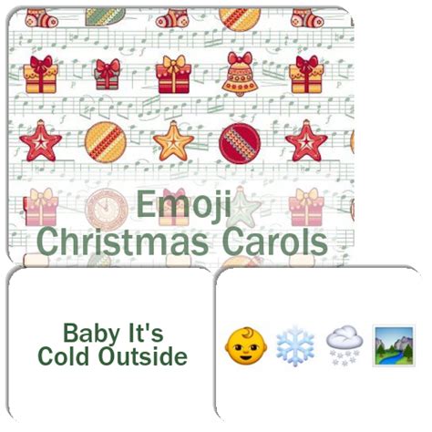 Emoji Christmas Carols - Match The Memory