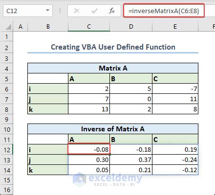 How To Calculate Inverse Matrix In Excel Ways Exceldemy