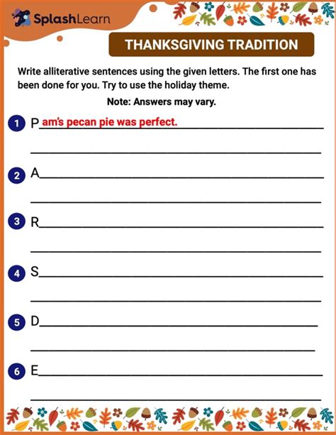 Thanksgiving Tradition Ela Worksheets Splashlearn Worksheets Library