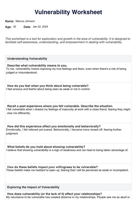 SOLUTION Vulnerability Assessment Worksheet Studypool Worksheets