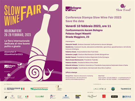 Slow Wine Fair Domani La Presentazione A Bologna Misteryapple