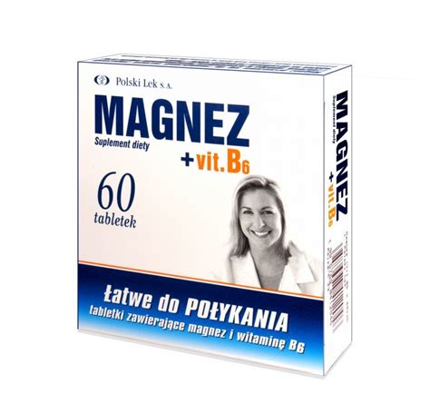 Magnez witamina B6 Polski lek 60 tabletek Magnez Minerały