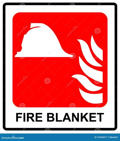 Signs Of Fire Blanket Sign Vector Illustration Emergency Symbol For