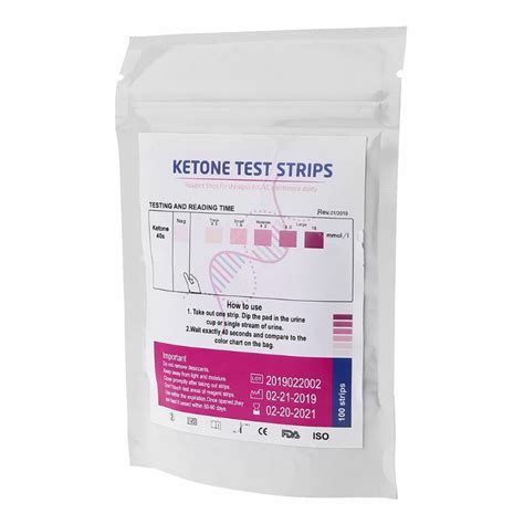 1 Set 100pcs Urs 1k Test Strips Ketone Reagent Testing Urine Anti Vc