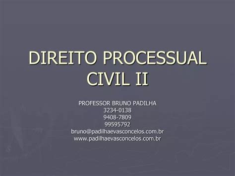 Ppt Direito Processual Civil Ii Powerpoint Presentation Free