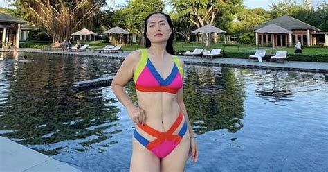 Diễn viên Ngọc Lan diện bikini khoe vóc dáng sau khi giải nghệ ở tuổi U40