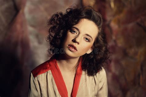 Sensual Brunette Woman Stock Photo Image Of Freshness 73747906