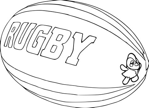 Coloriage ballon de rugby à imprimer