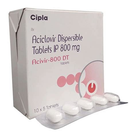 Acivir 800 Dt Tablets At Rs 211 Stripe Acyclovir Tablets In Nagpur