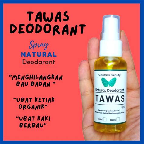 Tawas Ubat Ketiak Organic Spray Deodorant Natural Hilang Bau