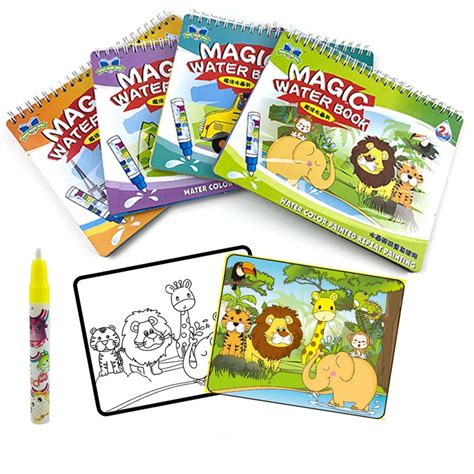 Magic Water Drawing Book Coloring Book Doodle With Magic Pen Painting