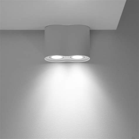 Trio Led Opbouwspot Ovaal Cookie Wit 2x GU10 Fitting Trio 123led Nl