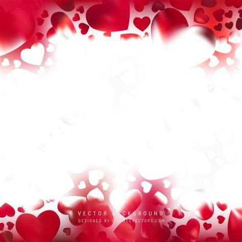 Abstract Red White Love Heart Background