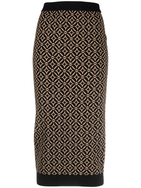 Michael Michael Kors Mk Logo Tie Short Pencil Skirt In Husk Modesens