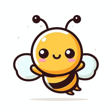 Lindo Abeja Caricatura Vector Premium Generado Con IA